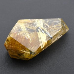 画像: 【太針密集！金運・成功運の一点物】　ゴールド　タイチンルチル　太陽放射　原石　10g　GHG4　巾着1枚＆座布団付　　金運アップ　成功を引き寄せる石　仕事運向上　決断力　透明度抜群　お守り　パワーストーン　贈り物　ギフト　京海堂