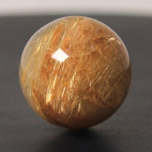 画像: 金針の輝きが美しい ゴールドルチルクォーツ 約15ミリ【GHTU26 5g】 一点物 1粒売り ハンドメイド 交換用ゴム付＆巾着1枚 【金運・ビジネス運・人間関係・目標達成】 金針水晶 お守り効果 ご褒美 お揃い ギフト 京海堂