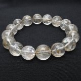 画像: 【高透明度で繊細銀針の優美な艶☆】13mm シルバールチルクォーツブレスレット 艶感 一点物【GHB53】 浄化 ビジネス運 精神の安定 チャンスを見極める 仕事運 安定した収入 お守り 高品質 プレゼント 贈り物 水晶 54ｇ 浄化発送 メンズ レディース ギフト 京海堂