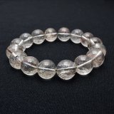 画像: 【インクルージョンが個性を惹き立てる☆】13mm シルバールチルクォーツブレスレット 艶感 一点物【GHB54】 浄化 ビジネス運 精神の安定 チャンスを見極める 仕事運 安定した収入 お守り 高品質 プレゼント 贈り物 水晶 54ｇ 浄化発送 メンズ レディース ギフト 京海堂