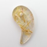 画像: 【金針☆個性的な自然のデザインが魅力】人気 勾玉 ゴールド ルチル クォーツ 一点物【KMr64】お守り効果 力が宿る パワーストーン 勝負運・金運・目標達成 プレゼント 守護石 京海堂