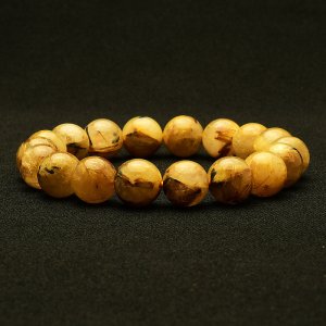 画像: 【無限の金運エネルギー】　太陽放射ルチルブレスレット 11-12mm　一点物【GHB102】ルチルクォーツブレスレット 仕事運 金運 人間関係 成功を掴む　プレゼント　贈り物　太陽放射　水晶　41g　浄化発送 ギフト　京海堂
