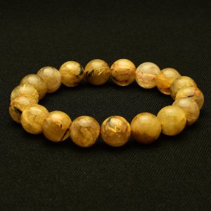 画像: 【黄金の成功へ導く】ゴールドルチルクォーツ ブレスレット11-12mm GHB101・40g 財運上昇、ビジネス運向上、邪気払い、集中力向上、前向きな活力 プレゼント 贈り物 水晶 浄化発送 ギフト 京海堂