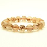 画像: 【成功へ導く知性の光☆】　タイガータイチンルチル ブレスレット 11-12mm　一点物【GHB104】ルチルクォーツブレスレット 仕事運 金運 集中力 判断力 プレゼント　贈り物　太陽放射　水晶　40g　浄化発送 ギフト　京海堂