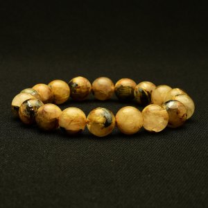 画像: 【黒と金のコントラストが魅せる☆】　タイチンルチル 太陽放射ルチル ブレスレット 11mm　一点物【GHB105】ルチルクォーツブレスレット 仕事運 金運 人間関係 成功を掴む 最強ルチル　プレゼント　贈り物　太陽放射　水晶　37g　浄化発送 ギフト　京海堂