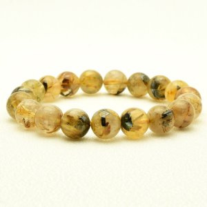 画像: 【運気を爆発させるパワー！】　タイチンルチル 太陽放射ルチル ブレスレット 10mm　一点物【GHB106】ルチルクォーツブレスレット 仕事運 金運 人間関係 成功を掴む 最強ルチル　プレゼント　贈り物　太陽放射　水晶　32g　浄化発送 ギフト　京海堂