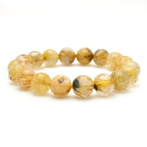 画像: 【光輝・極太針☆】　タイチンルチル 太陽放射ルチル ブレスレット 11-12mm　一点物【GHB103】ルチルクォーツブレスレット 仕事運 金運 人間関係 成功を掴む　プレゼント　贈り物　太陽放射　水晶　40g　浄化発送 ギフト　京海堂