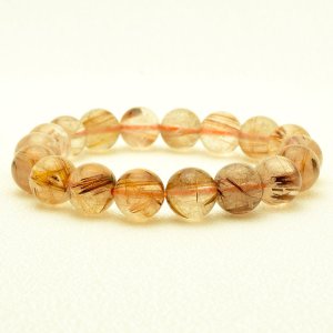 画像: 【濃密な輝きが美しい】　タイガールチル ブレスレット 11mm　一点物【GHB111】ルチルクォーツブレスレット 仕事運 金運 集中力 判断力 プレゼント　贈り物　太陽放射　水晶　35g　浄化発送 ギフト　京海堂
