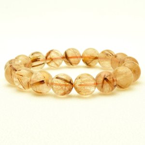 画像: 【落ち着いた顔して、実はパワー強め】　タイガールチル ブレスレット 12mm　一点物【GHB112】ルチルクォーツブレスレット 仕事運 金運 集中力 判断力 プレゼント　贈り物　太陽放射　水晶　44g　浄化発送 ギフト　京海堂