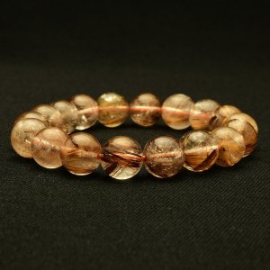 画像: 【濃密な輝きが美しい】　タイガールチル ブレスレット 11mm　一点物【GHB111】ルチルクォーツブレスレット 仕事運 金運 集中力 判断力 プレゼント　贈り物　太陽放射　水晶　35g　浄化発送 ギフト　京海堂