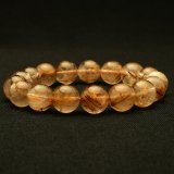 画像: 【落ち着いた顔して、実はパワー強め】　タイガールチル ブレスレット 12mm　一点物【GHB112】ルチルクォーツブレスレット 仕事運 金運 集中力 判断力 プレゼント　贈り物　太陽放射　水晶　44g　浄化発送 ギフト　京海堂