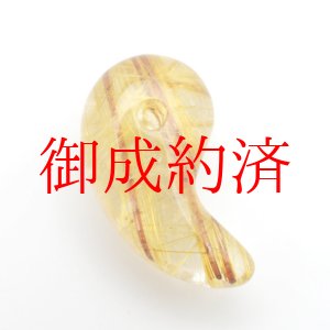 画像: 【圧倒的な個性☆2本の金針束が奇跡を呼ぶ】人気 勾玉 ゴールド ルチル クォーツ 一点物【KMr77】お守り効果 力が宿る パワーストーン 勝負運・金運・目標達成 プレゼント 守護石 京海堂