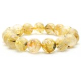 画像: 【ハートのヘマタイトがポイント☆】 12〜13mm 太陽放射ルチルクォーツ 一点物【GHB94】 金運 仕事運 活力 開運 金針 高品質 クリスマスプレゼント 贈り物 重厚感 天然石 44ｇ 浄化発送 メンズ レディース ギフト 京海堂