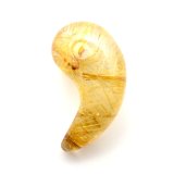 画像: 【貫く光☆高透明度ルチルクォーツ勾玉】人気 勾玉 ゴールド ルチル クォーツ 一点物【KMr76】お守り効果 力が宿る パワーストーン 勝負運・金運・目標達成 クリスマスプレゼント 守護石 京海堂