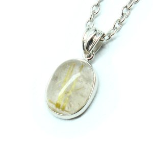 画像: 雰囲気を感じる金針がアツイ  一点物  ゴールドタイチンルチル  ペンダント  チェーン付  KgT52  贈答品  ギフト  / 誕プレ 魔除け 運気向上 お揃い クリスマスプレゼント お祝  高品質 / 京海堂