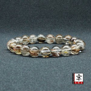 画像: レア物 マルチルチルクォーツ レッド＆ブラウン カラールチル【約9mm ±0.5ブレス】一点物【 GHB118】無数の鉱物が入り　パワーを感じる一品 金運上昇 仕事運向上 クリスマスプレゼント 贈り物 水晶 23ｇ 浄化発送 ギフト 京海堂