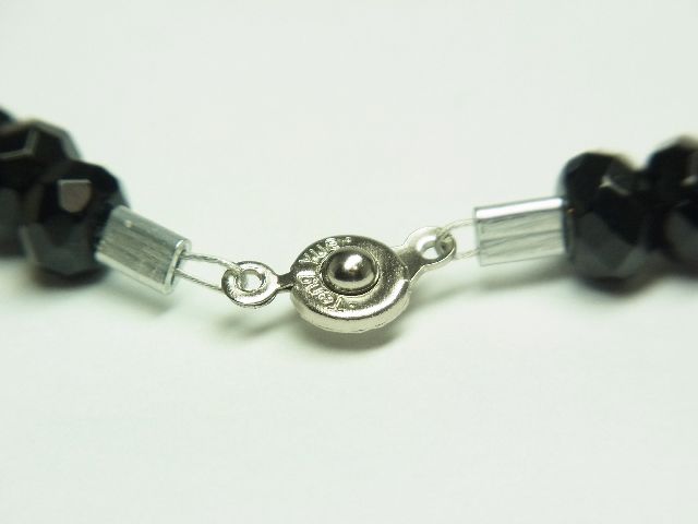 画像: 「勝負運数珠」ダイヤの輝き・煌めくブラックスピネル２ミリネックレス　