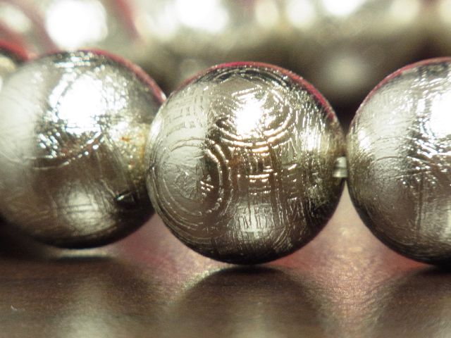 画像: 【現品】鉄隕石ギベオンメテオライトブレスレット！！12mm×１７珠
