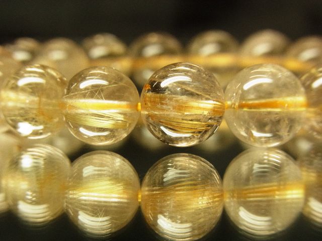 画像: ゴールデンセール40％OFF開催中！現品一点物！！ゴールドルチル１２ミリ数珠ブレスレット　金運天然石　