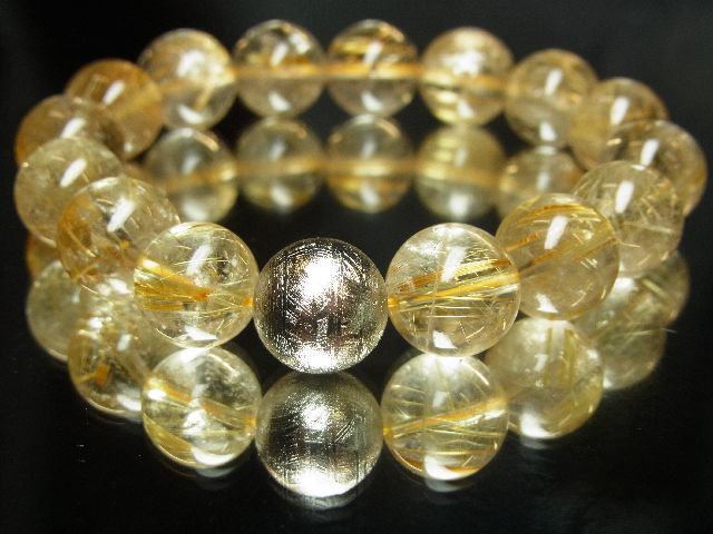 画像: ゴールデンセール40％OFF開催中！最高級天然石数珠！！ギベオン×タイチンルチルＭＩＸブレスレット