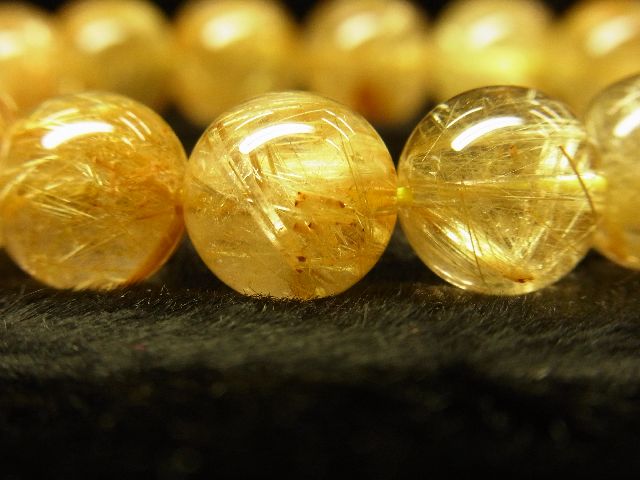 画像: 極上天然石！金針水晶タイチンルチル１２ｍｍ数珠ブレスレット！現品一点物