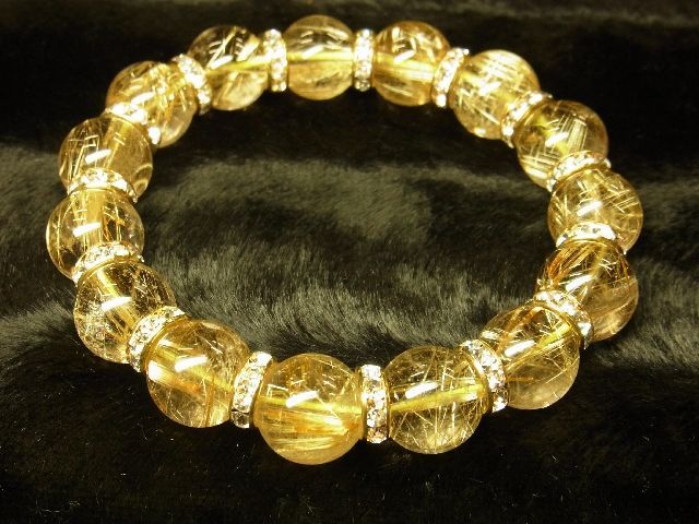 画像: ◆極上の品質・現品一点物◆金針水晶タイチンルチル１４ｍｍ数珠ブレスレット！　１４ｍｍ玉６５ｇ