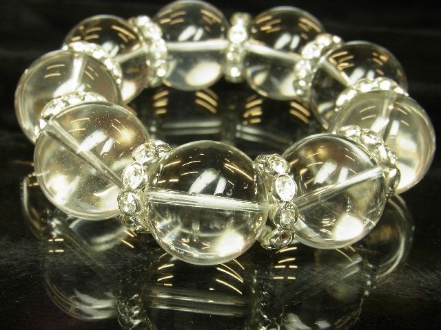 新規購入 運命を好転させる 本水晶クリスタルブレスレット ２０ミリ数珠パワーストーン - アクセサリー(男性用) - hlt.no