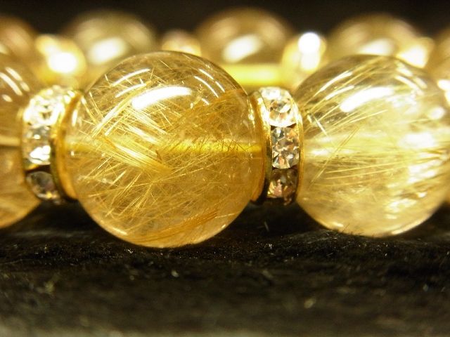 画像: 特別価格！現品１点もの！金針水晶タイチンルチル１６ミリ数珠ブレスレット！Ｋｇ－２