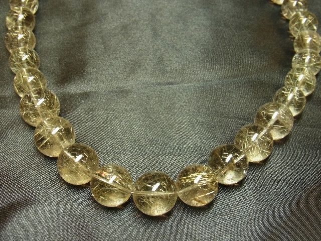 画像: 現品一点物！！金針水晶ルチルクォーツ数珠ネックレス　Ｒｎ－２
