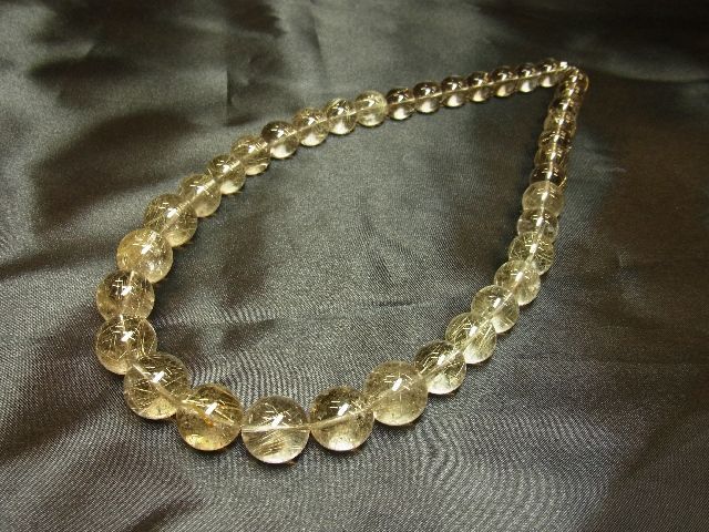 画像: 現品一点物！！金針水晶ルチルクォーツ数珠ネックレス　Ｒｎ－２