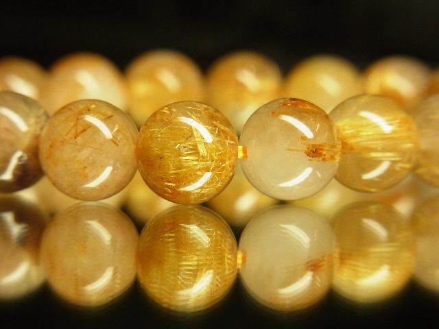 画像: 現品一点価格！金針水晶タイチンルチル１０ミリ数珠ブレスレット！Ｒ１７０