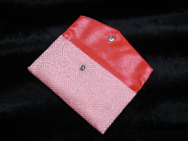 画像4: 天然石ブレスレット・ネックレスを収納する御念珠袋　高級感溢れるピンク柄