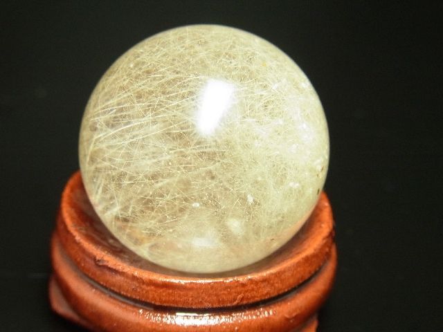 画像: 現品一点物 ルチルクォーツ 原石 ２８ミリ玉 ３３ｇ 針水晶 運気を高める 天然石 鑑賞石 31