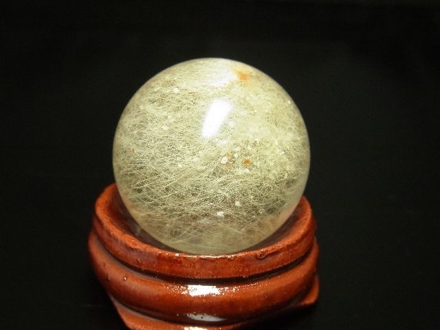 画像: 現品一点物 ルチルクォーツ 原石 ２８ミリ玉 ３３ｇ 針水晶 運気を高める 天然石 鑑賞石 31
