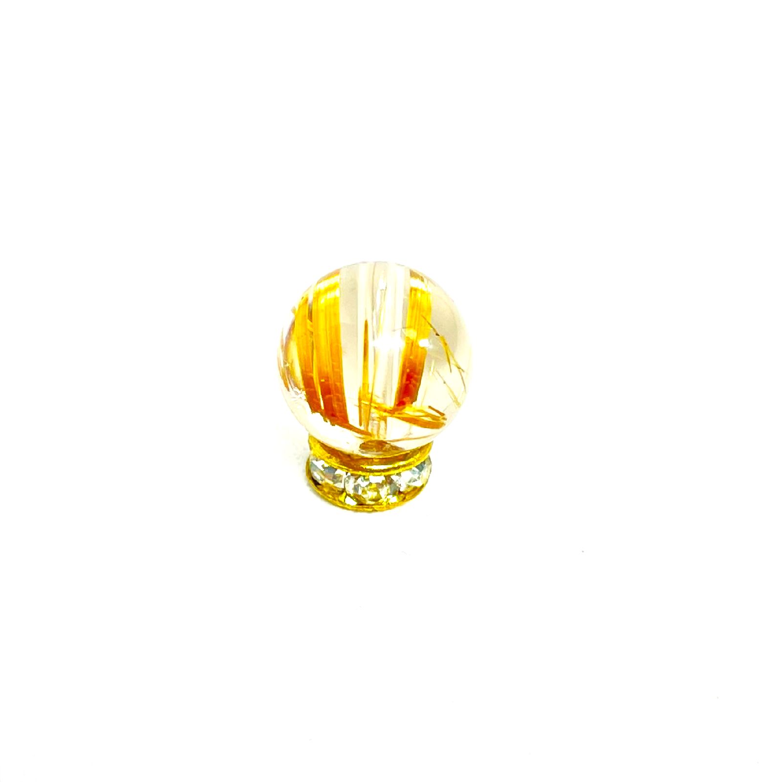 画像: 【極上の輝きを放ちます】９ミリ 一点物 1粒売り ゴールド タイチンルチル 天然石 金針水晶 ＫＰＴ２７ 父の日 プレゼント 贈答品 ギフト 京海堂