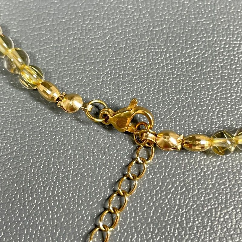 画像: 【キラキラ輝くルチルとK18が最高】４ミリ ゴールドルチル K18ゴールド ネックレス １２ｇ ＧＲＫｎ１ ケース付 旅行の御守り 母の日 プレゼント