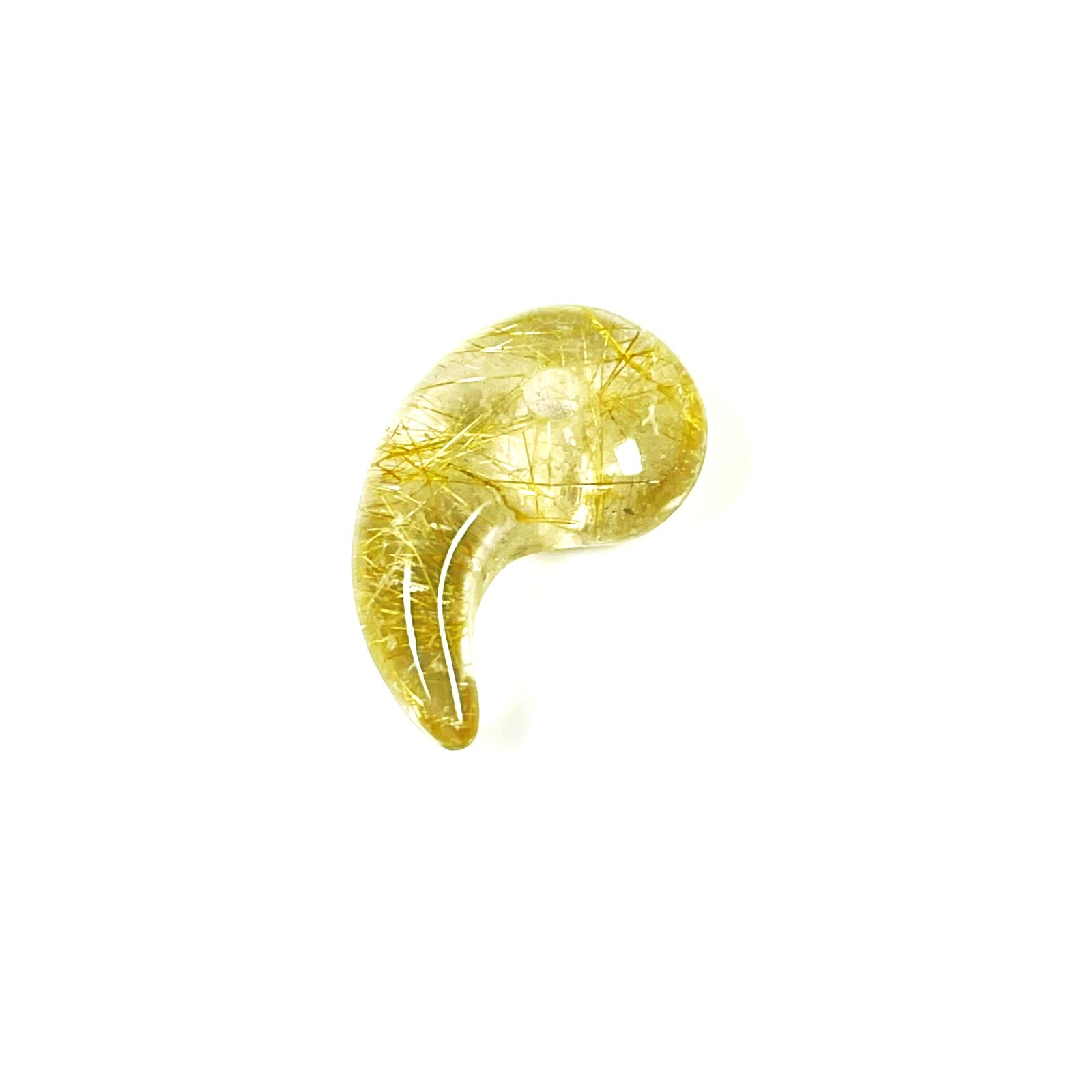 画像: 【お買い得】一点物 ゴールドルチル 勾玉 ＳＭｒ１０ 金針水晶 お守り 天然石 パワーストーン 父の日 プレゼント