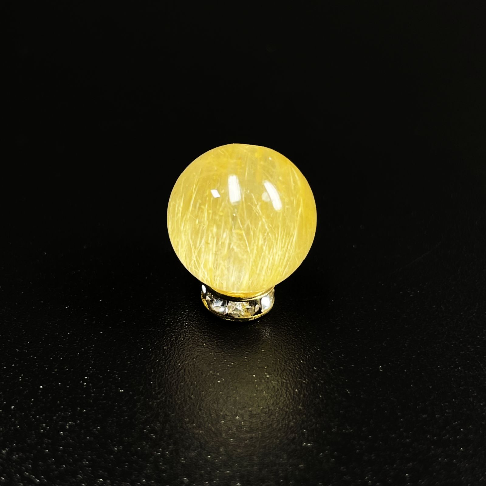 画像: 【繊細な金針が美しい】１１．５ミリ 一点物 1粒売り ゴールドルチル 金針水晶 ＫＹＧ５１ 旅行の御守り 母の日 プレゼント