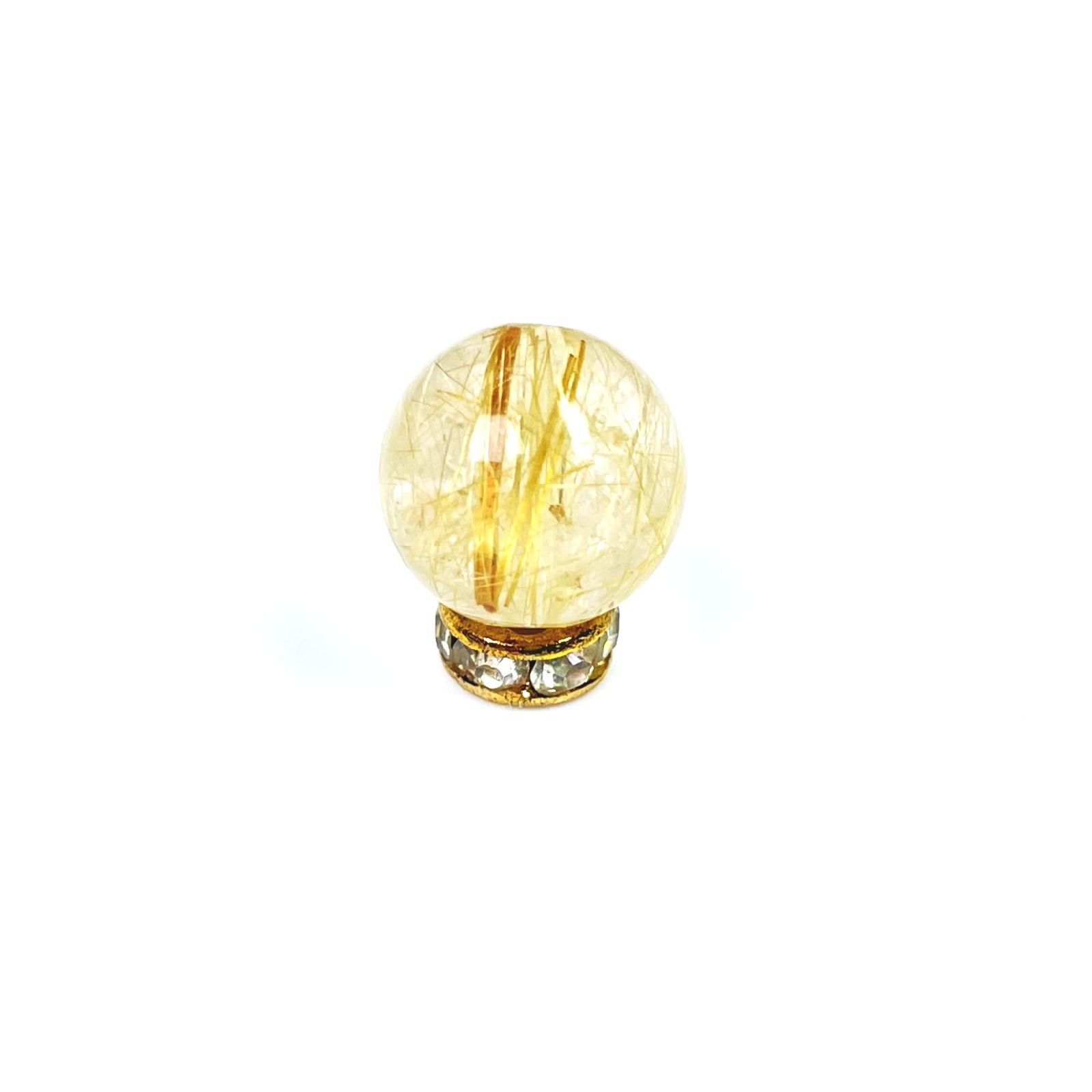 画像: 【無数に光り輝く金針が美しい】ゴールドルチルクォーツ 金針水晶 10ミリ ＫＹＧ５ お守り効果 天然石 ギフト 京海堂