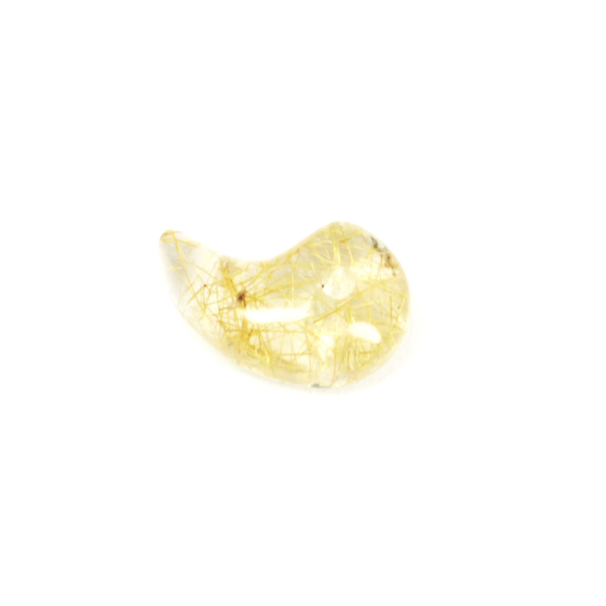 画像: 【おすすめ】一点物 透明度抜群 ゴールドルチル 勾玉 Ｍｒ５５ 金針水晶 お守り効果 力が宿る 天然石 パワーストーン 父の日 プレゼントにおすすめ