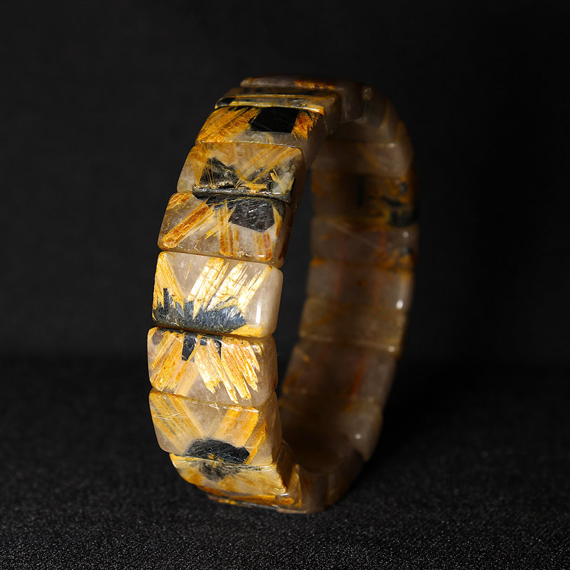 画像: 金運パワーが凄い！大地から伸びる【太陽放射ルチルバングル】約19mm　一点物　【GHB30・83g】　開運セット　最強金運　金針水晶のお守り効果　ご褒美　お揃い　贈答品　ギフト　魔除 厄除　京海堂