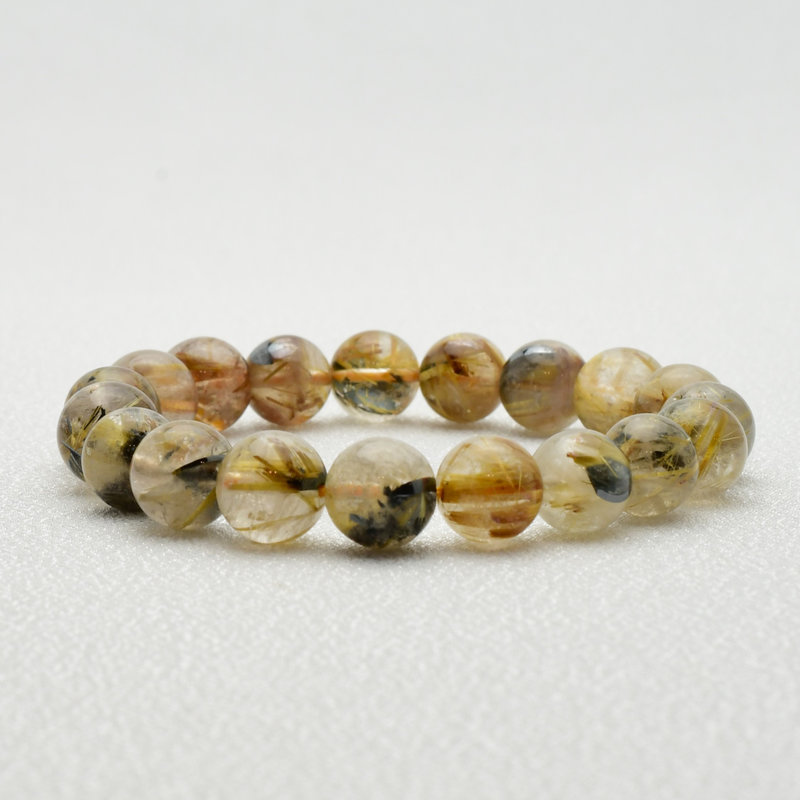 11.5mm 太陽放射ルチル ゴールドルチル【秘密のハートヘマタイト】一点