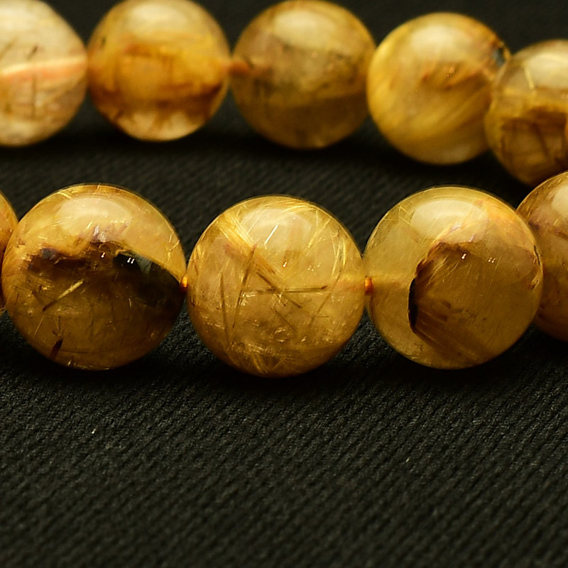 画像9: 【黄金の成功へ導く】ゴールドルチルクォーツ ブレスレット11-12mm GHB101・40g 財運上昇、ビジネス運向上、邪気払い、集中力向上、前向きな活力 プレゼント 贈り物 水晶 浄化発送 ギフト 京海堂