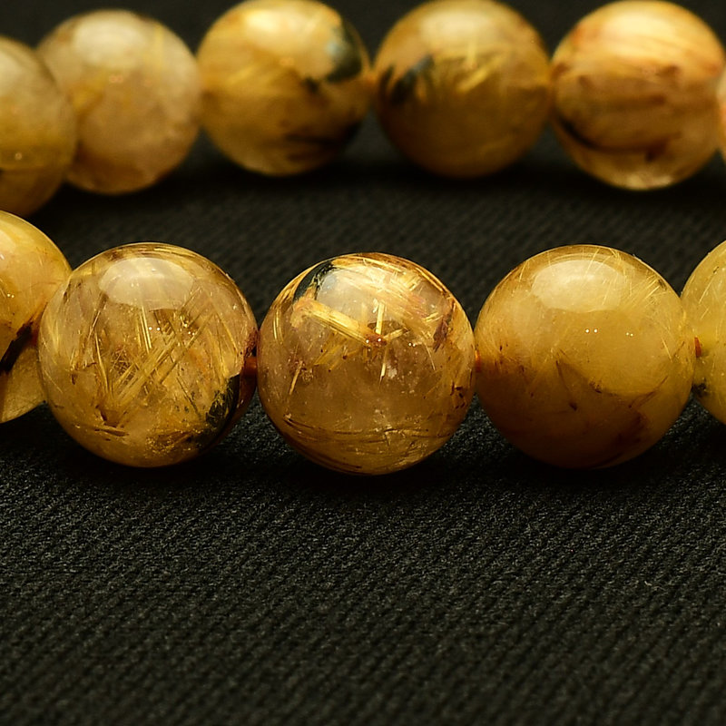 画像5: 【黄金の成功へ導く】ゴールドルチルクォーツ ブレスレット11-12mm GHB101・40g 財運上昇、ビジネス運向上、邪気払い、集中力向上、前向きな活力 プレゼント 贈り物 水晶 浄化発送 ギフト 京海堂