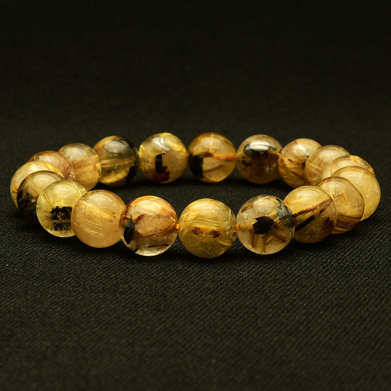 画像2: 【運気を爆発させるパワー！】　タイチンルチル 太陽放射ルチル ブレスレット 10mm　一点物【GHB106】ルチルクォーツブレスレット 仕事運 金運 人間関係 成功を掴む 最強ルチル　プレゼント　贈り物　太陽放射　水晶　32g　浄化発送 ギフト　京海堂