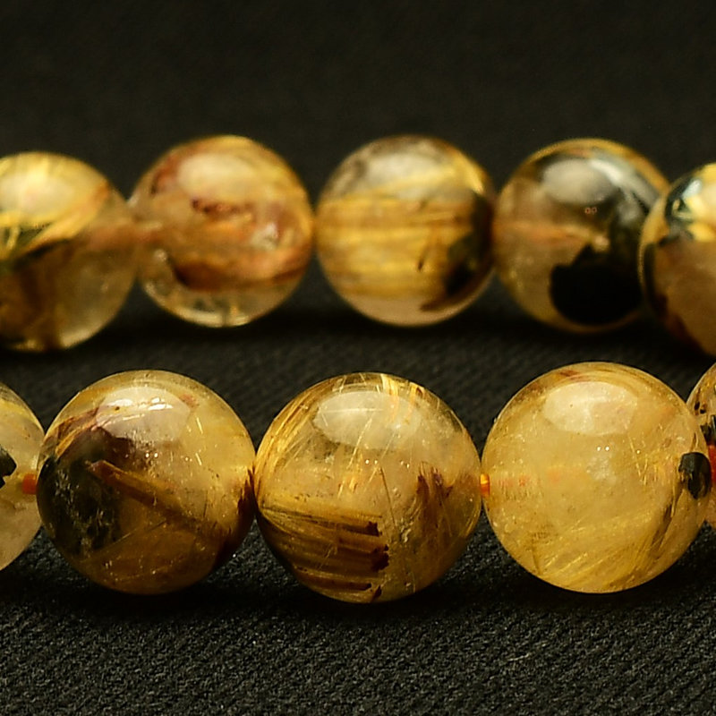 画像: 【運気を爆発させるパワー！】　タイチンルチル 太陽放射ルチル ブレスレット 10mm　一点物【GHB106】ルチルクォーツブレスレット 仕事運 金運 人間関係 成功を掴む 最強ルチル　プレゼント　贈り物　太陽放射　水晶　32g　浄化発送 ギフト　京海堂