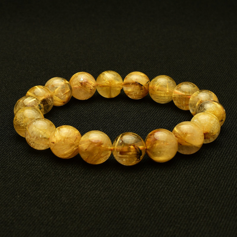 画像2: 【光輝・極太針☆】　タイチンルチル 太陽放射ルチル ブレスレット 11-12mm　一点物【GHB103】ルチルクォーツブレスレット 仕事運 金運 人間関係 成功を掴む　プレゼント　贈り物　太陽放射　水晶　40g　浄化発送 ギフト　京海堂
