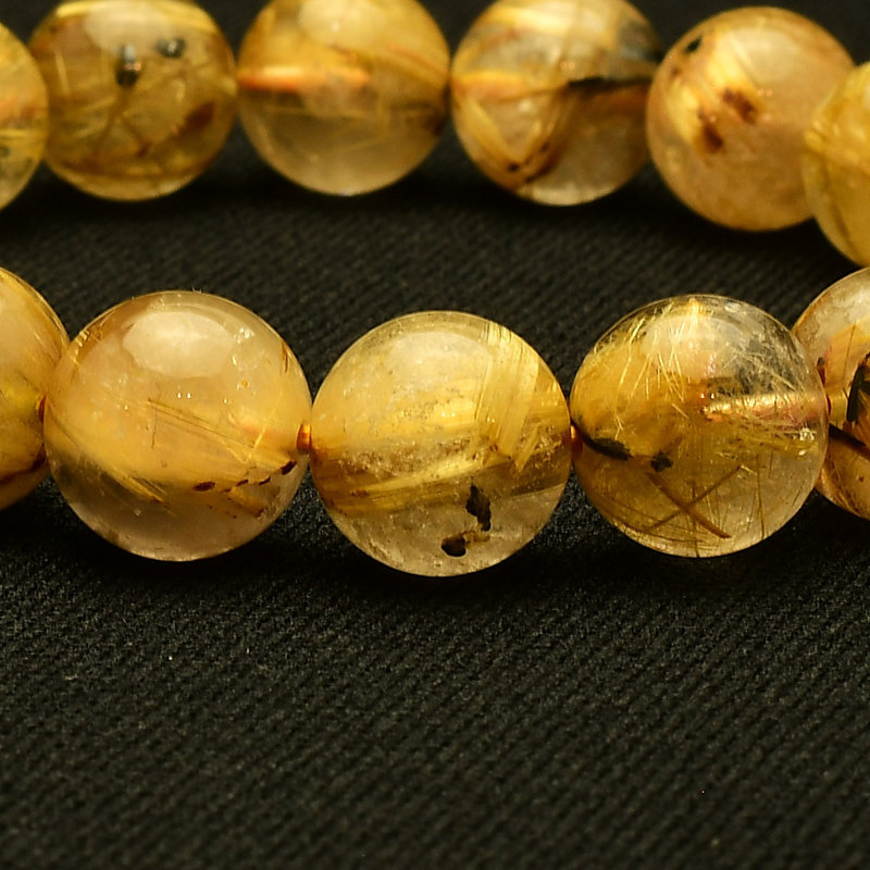 画像4: 【光輝・極太針☆】　タイチンルチル 太陽放射ルチル ブレスレット 11-12mm　一点物【GHB103】ルチルクォーツブレスレット 仕事運 金運 人間関係 成功を掴む　プレゼント　贈り物　太陽放射　水晶　40g　浄化発送 ギフト　京海堂