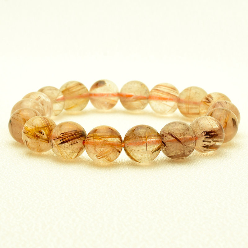 画像: 【濃密な輝きが美しい】　タイガールチル ブレスレット 11mm　一点物【GHB111】ルチルクォーツブレスレット 仕事運 金運 集中力 判断力 プレゼント　贈り物　太陽放射　水晶　35g　浄化発送 ギフト　京海堂
