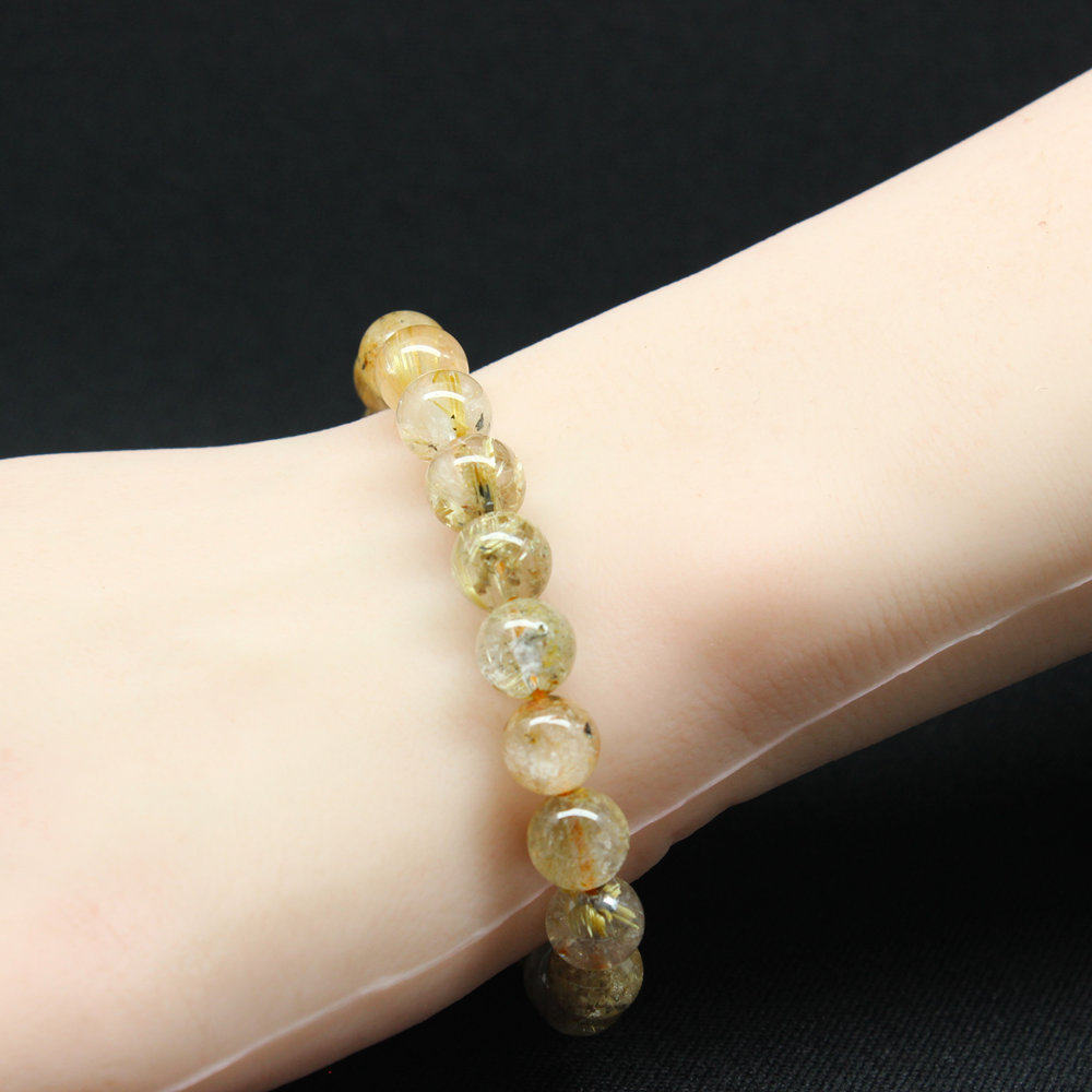 画像: これぞ！標本と言う天然石金針ゴールドルチル【GHB119】9mm 22g・16cm 一点物【ルチルクォーツブレスレット 金運上昇 】仕事運向上、直感力向上、集中力向上、精神力強化 プレゼント 贈り物 水晶 浄化発送 ギフト 京海堂